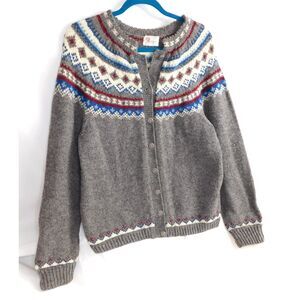 Vintage Husfliden Norwegian Wool Sweater, Hand Knit Lillehammer Norway Women's